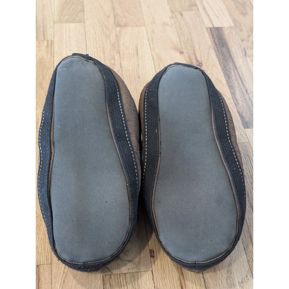 Vintage Eddie Bauer Down Booties Slippers Made in USA Brown Unisex XS Style 304